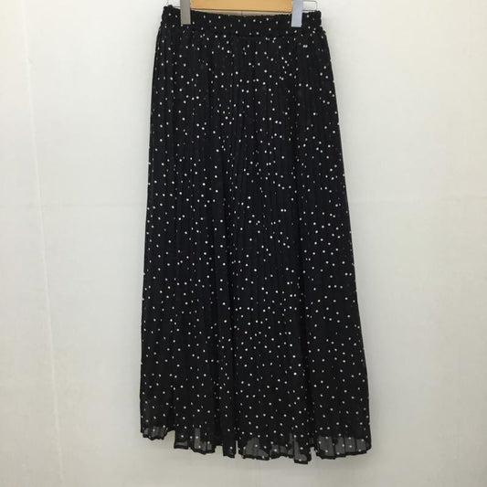 ショコラ フィネ ローブ chocol raffine robe スカート ロングスカート FREE ドット 黒 / ブラック /  レディース USED 古着 中古 10134750