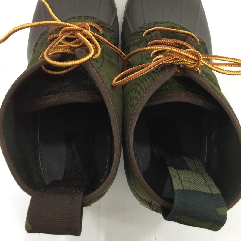 エルエルビーン L.L.Bean ブーツ ショートブーツ ビーンブーツ USA製 ロゴ、文字 カーキ / カーキ / X ダークブラウン / ダークブラウン /  メンズ USED 古着 中古 10132114