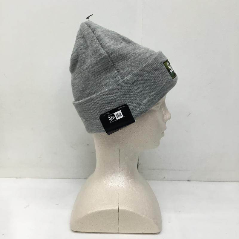 ニューエラ NEW ERA 帽子 ニット帽 supreme box logo beanie カモ ロゴ、文字 灰 / グレー /  メンズ USED 古着 中古 10138068