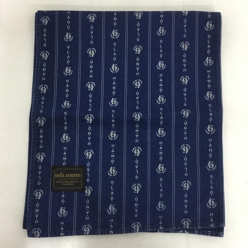 バイ グラッドハンド BY GLADHAND ストール ストール一般 デニム マフラー 総柄 ロゴ、文字 インディゴ / インディゴ /  メンズ USED 古着 中古 10140433