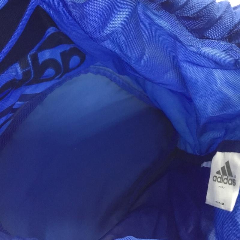 アディダス adidas リュックサック、デイパック リュックサック、デイバッグ ジムサック ナップサック プールバッグ スイミングバッグ ロゴ、文字 青 / ブルー /  メンズ USED 古着 中古 10150739