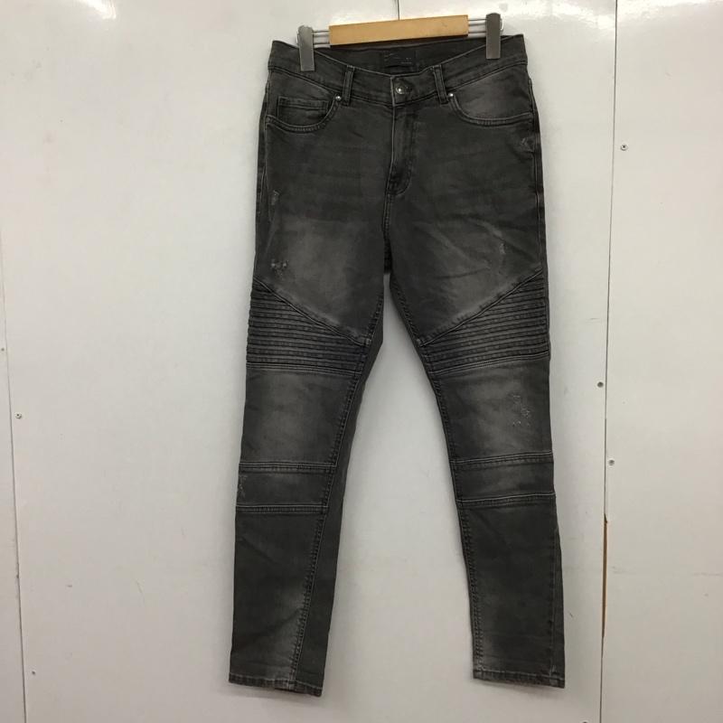 ザラメン ZARA MAN パンツ デニム、ジーンズ デニムパンツ スリムパンツ カジュアルパンツ ストレッチパンツ 36 ダメージ加工 ダークグレー / ダークグレー /  メンズ USED 古着 中古 10149738