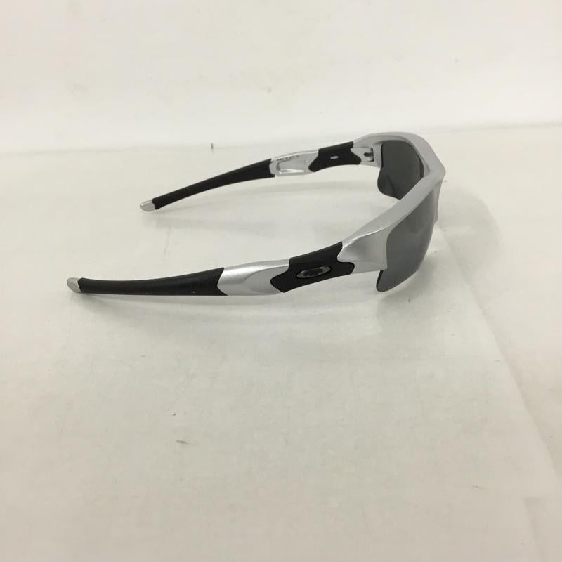 オークリー OAKLEY めがね・サングラス サングラス 03-920J FLAK JACKET スポーツサングラス ミラーレンズ 箱有 ロゴ、文字 黒 / ブラック / X 銀 / シルバー /  メンズ USED 古着 中古 10129372