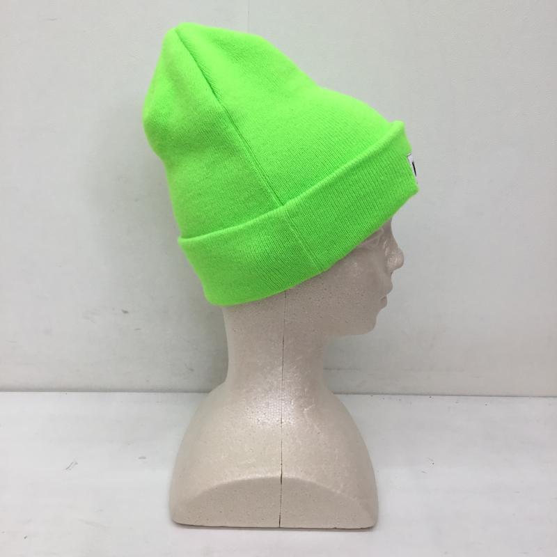 ニューエラ NEW ERA 帽子 ニット帽 MoMA FREE ロゴ、文字 黄緑 / イエローグリーン /  メンズ USED 古着 中古 10136546