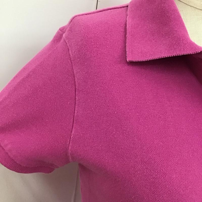ポロ POLO ポロシャツ 半袖 半袖ポロシャツ カラーシャツ 半袖カットソー M ロゴ、文字 桃 / ピンク /  レディース USED 古着 中古 10116304