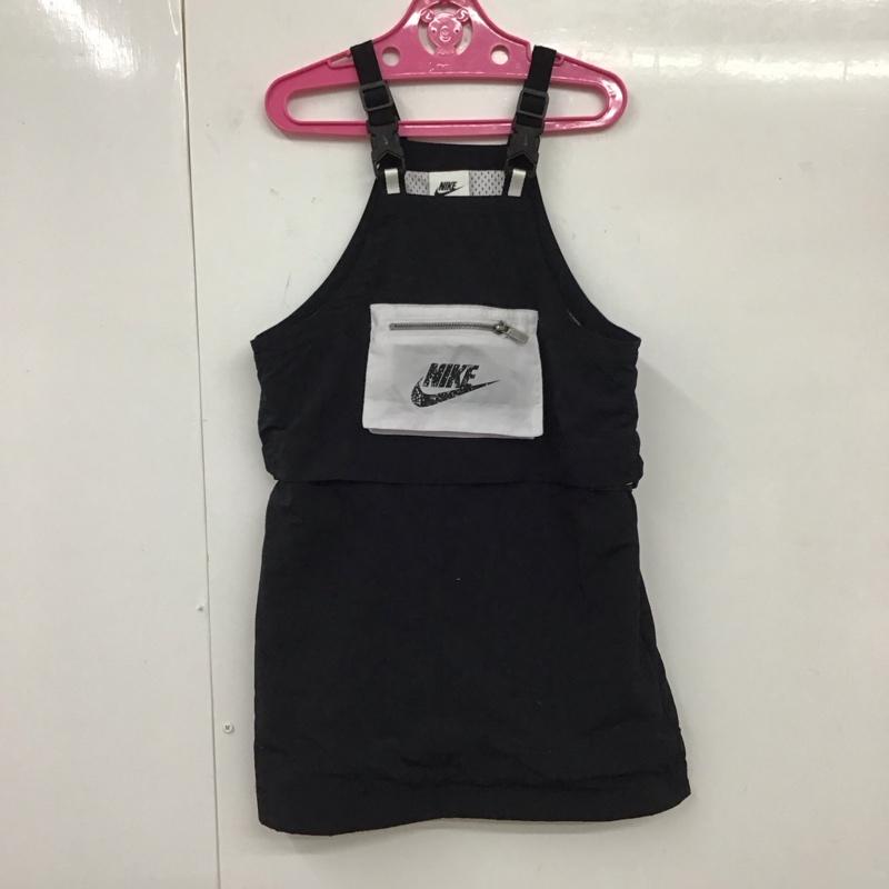 ナイキ NIKE サロペット・オーバーオール サロペット、オーバーオール DD7227-010 ユーティリティドレス オールインワン スカート XS ロゴ、文字 白 / ホワイト / X 黒 / ブラック /  ガールズ USED 古着 中古 10117505