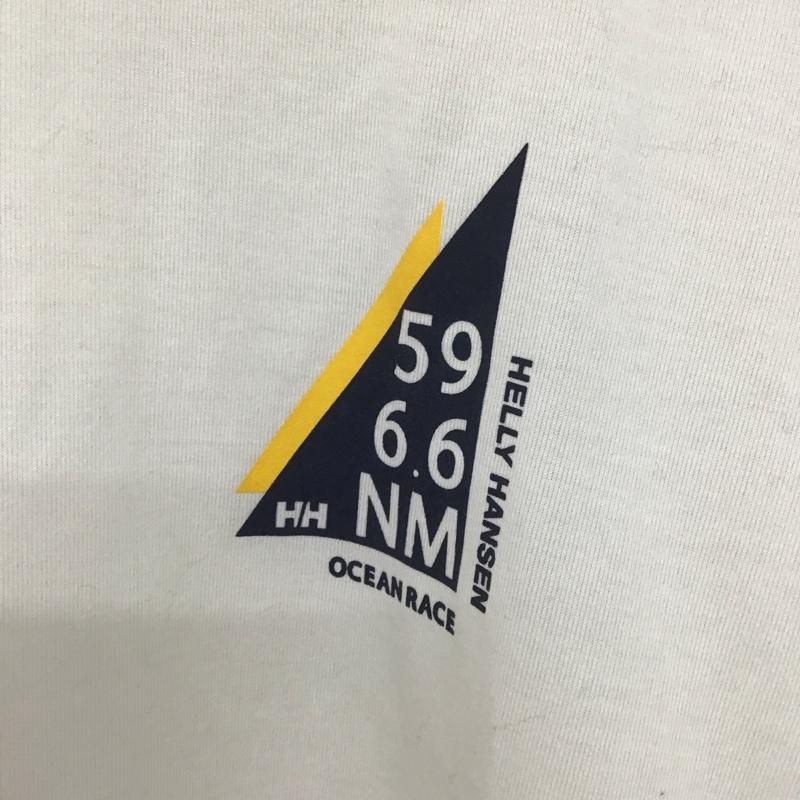 ヘリーハンセン HELLY HANSEN Tシャツ 半袖 半袖カットソー プリントTシャツ クルーネックカットソー XL ロゴ、文字 白 / ホワイト /  メンズ USED 古着 中古 10140690
