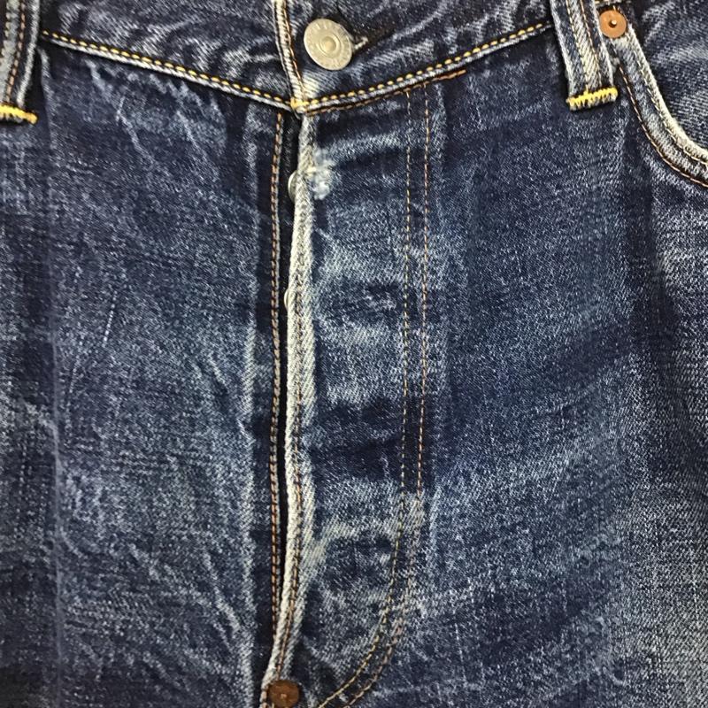 エヴィス EVISU パンツ デニム、ジーンズ デニムパンツ ワイドパンツ カジュアルパンツ 36インチ 無地 インディゴ / インディゴ /  メンズ USED 古着 中古 10145531