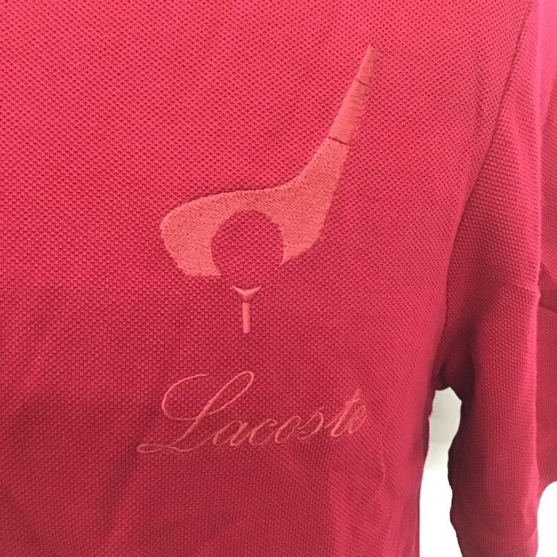 ラコステ LACOSTE ポロシャツ 半袖 半袖 3 ロゴ、文字 えんじ / ワインレッド /  メンズ USED 古着 中古 10111168