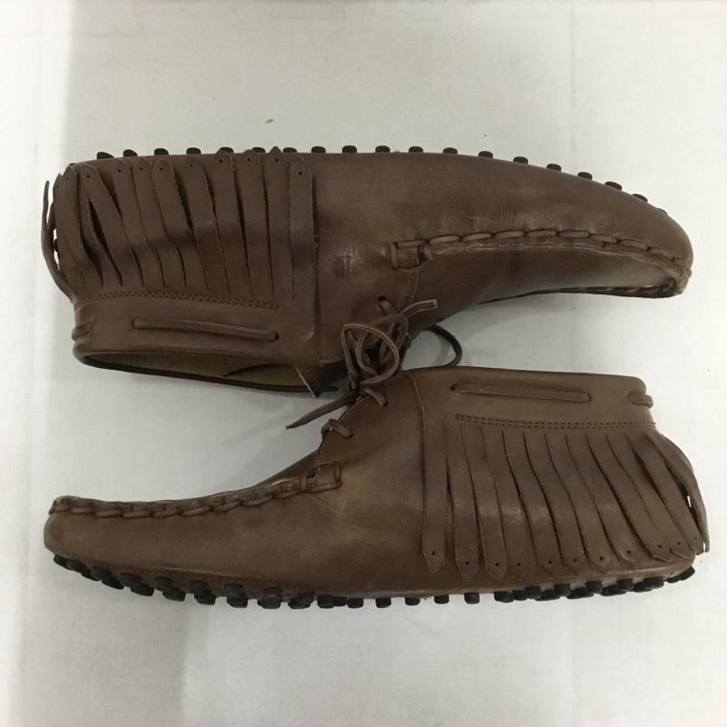 トッズ TOD S カジュアルシューズ カジュアルシューズ レザー フリンジ 81/2 箱有 無地 茶 / ブラウン /  メンズ USED 古着 中古 10142715
