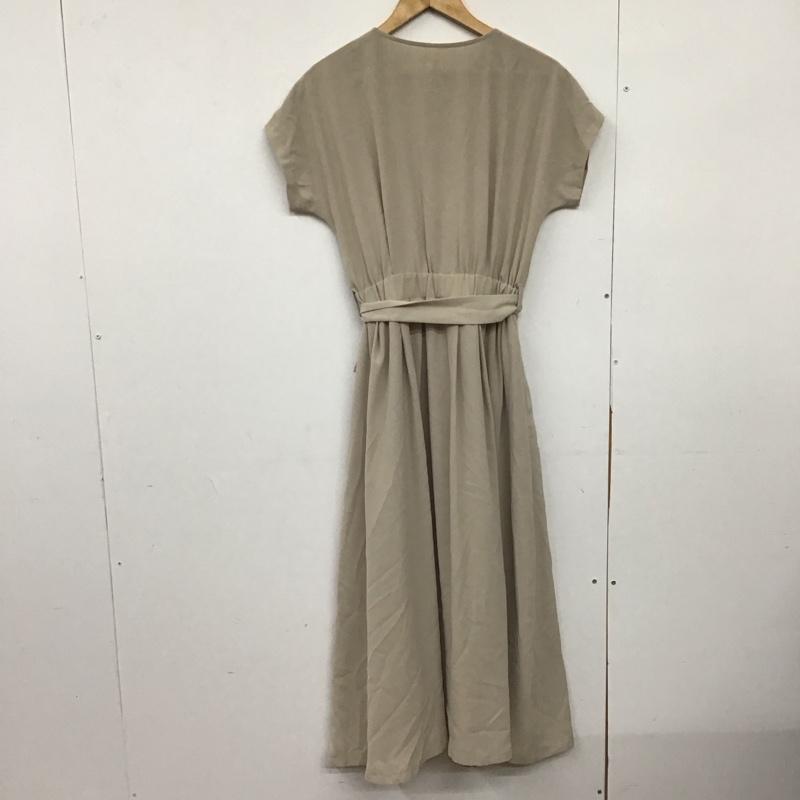 ロペピクニック ROPE  PICNIC ワンピース ロングスカート 半袖ロングワンピース シャツワンピース 38 無地 ベージュ / ベージュ /  レディース USED 古着 中古 10149693