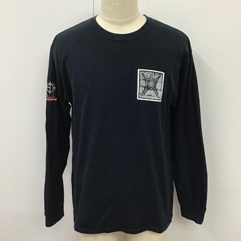 ブレインデット BRAIN DEAD カットソー 長袖 長袖カットソー クルーネックカットソー ロングスリーブカットソー プリントTシャツ M プリント 黒 / ブラック /  メンズ USED 古着 中古 10115324