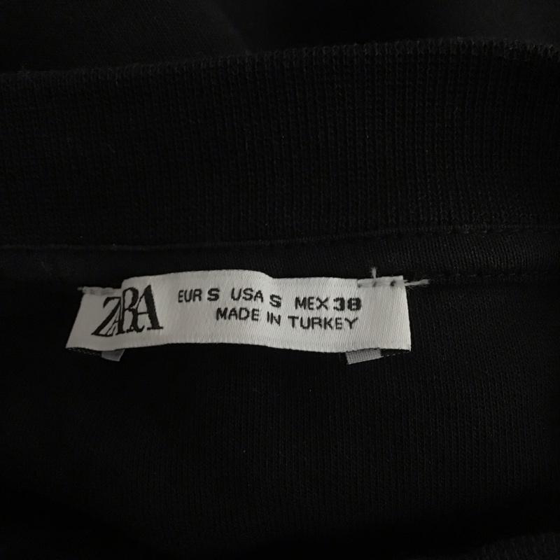 ザラ ZARA Tシャツ 半袖 5372 493 800 オーバーサイズ S ロゴ、文字 黒 / ブラック /  メンズ USED 古着 中古 10108176