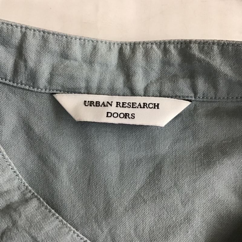 アーバンリサーチドアーズ URBAN RESEARCH DOORS シャツ、ブラウス 長袖 DR14-13Y405 ライトオックスバンドカラーシャツ 40 無地 水色 / ライトブルー /  メンズ USED 古着 中古 10118324