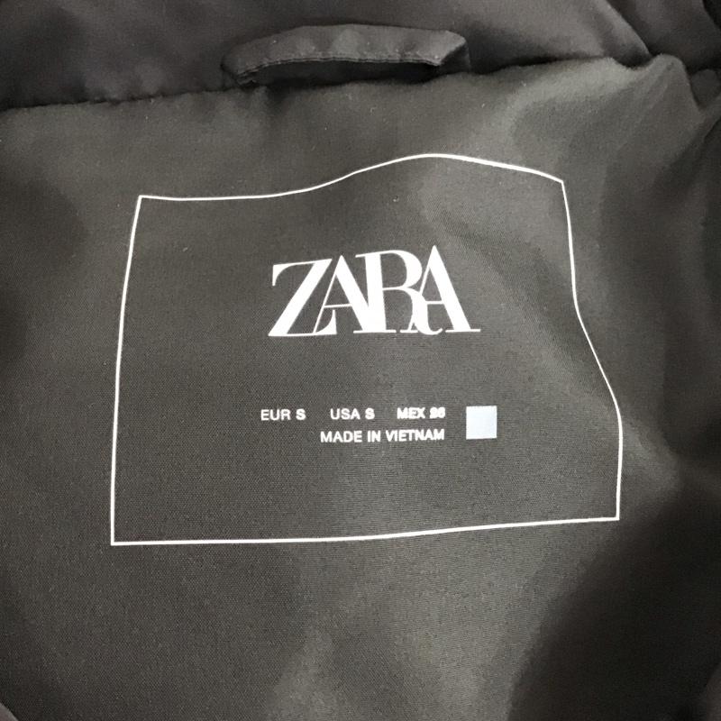 ザラ ZARA ベスト ベスト ジップアップベスト ダウンベスト ノースリーブ S 無地 黒 / ブラック /  レディース USED 古着 中古 10121658