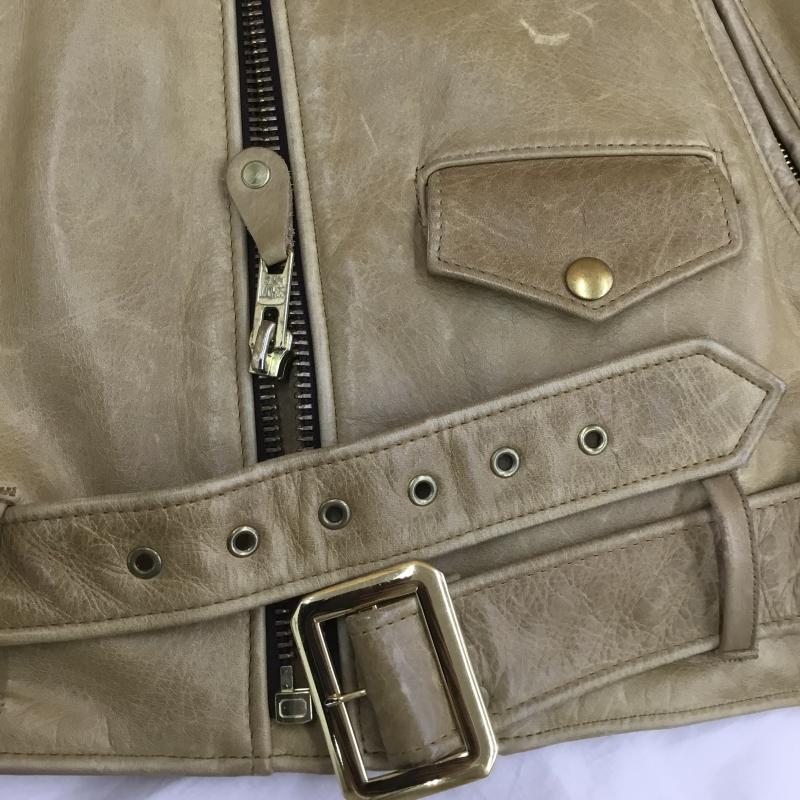 ショット schott ジャケット、上着 ライダース 40 無地 ベージュ / ベージュ /  メンズ USED 古着 中古 10110464