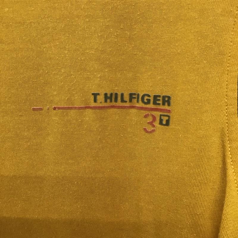 トミー ジーンズ TOMMY JEANS Tシャツ 半袖 半袖カットソー プリントTシャツ Vネックカットソー XL ロゴ、文字 黄 / イエロー /  メンズ USED 古着 中古 10132603