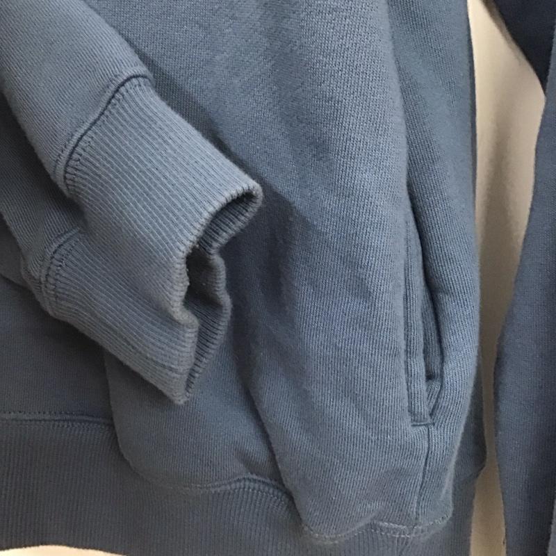 ハフ HUF トレーナー 長袖 長袖トレーナー スウェット ジップアップネック プルオーバー S ロゴ、文字 水色 / ライトブルー /  メンズ USED 古着 中古 10142354