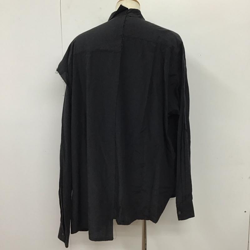 キディル KIDILL シャツ、ブラウス 長袖 KL489 レイヤードシャツ FREE 無地 黒 / ブラック /  メンズ USED 古着 中古 10117213