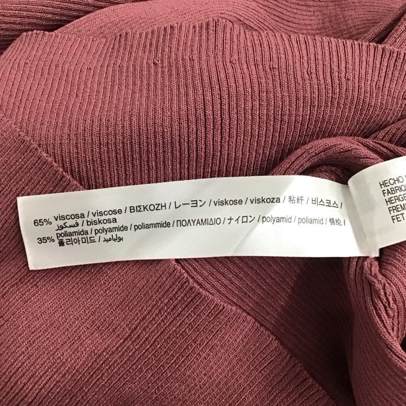 ザラ ZARA スカート ロングスカート ロングスカート ニットスカート フレアスカート S 無地 えんじ / ワインレッド /  レディース USED 古着 中古 10125168