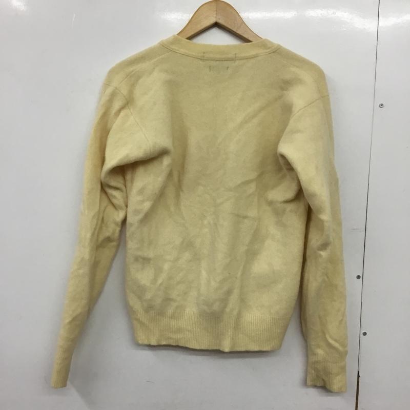ポロバイラルフローレン Polo by RALPH LAUREN カーディガン 長袖 Vネック ウール 170 ワンポイント 黄 / イエロー /  メンズ USED 古着 中古 10150775