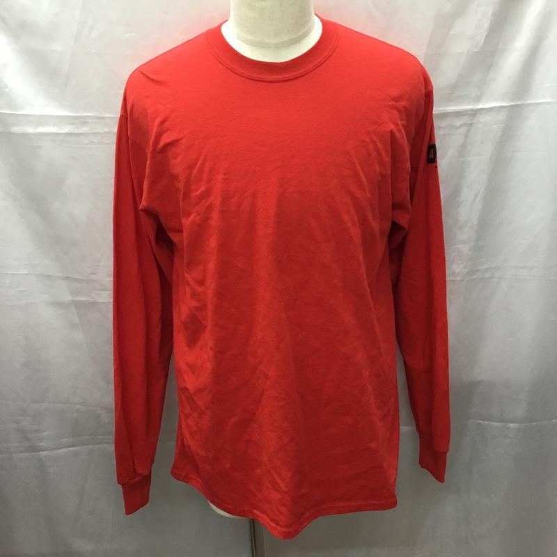 エーアイイー AIE Tシャツ 長袖 ロンT バックプリント M ロゴ、文字 赤 / レッド /  メンズ USED 古着 中古 10112372