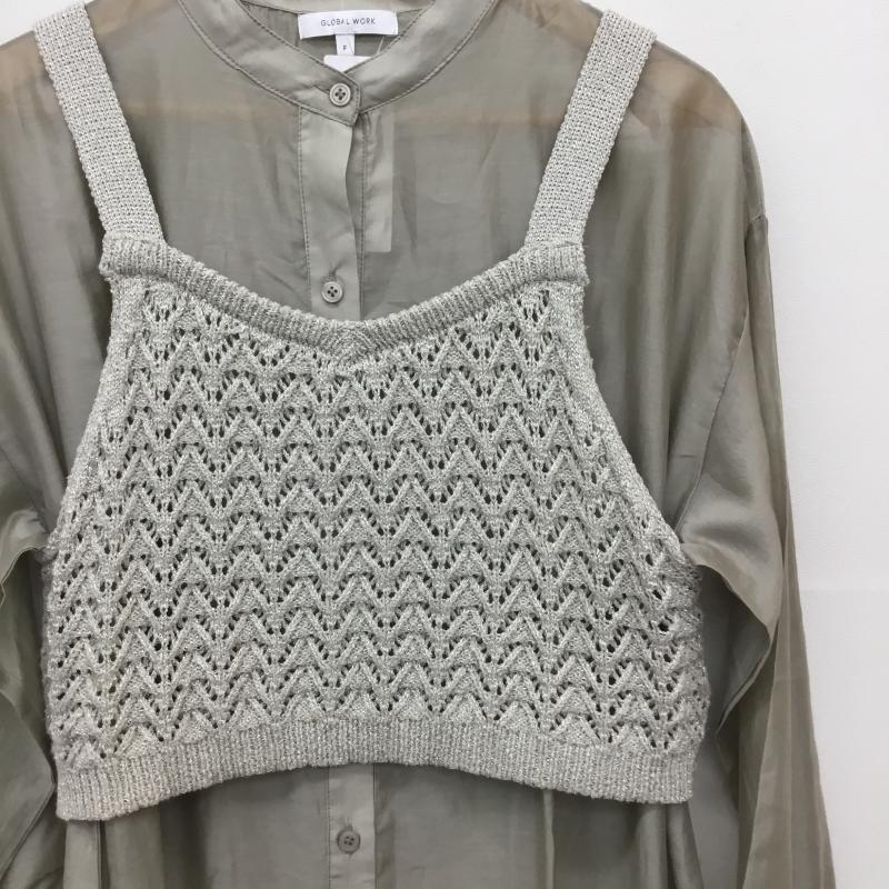 グローバルワーク GLOBAL WORK ワンピース ロングスカート FREE 無地 緑 / グリーン /  レディース USED 古着 中古 10129974