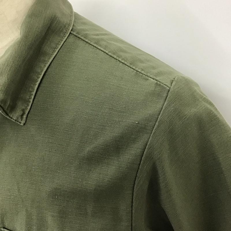 ミリタリー ミリタリー シャツ、ブラウス 半袖 ミリタリーシャツ 長袖シャツ ジャケット 無地 カーキ / カーキ /  メンズ USED 古着 中古 10115340