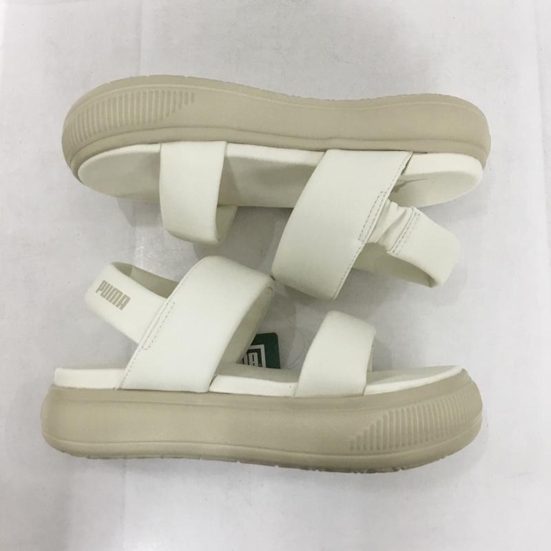 プーマ PUMA サンダル サンダル CFB-0325 MAYU PUFFY 23cm 厚底 タグ付き 23.0cm ロゴ、文字 アイボリー / アイボリー /  レディース USED 古着 中古 10151183