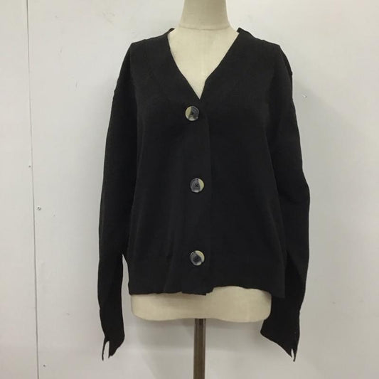 アズールバイマウジー AZUL BY MOUSSY カーディガン 長袖 250gab70-209h 長袖カーディガン 前開きカーディガン L 無地 黒 / ブラック /  レディース USED 古着 中古 10112196