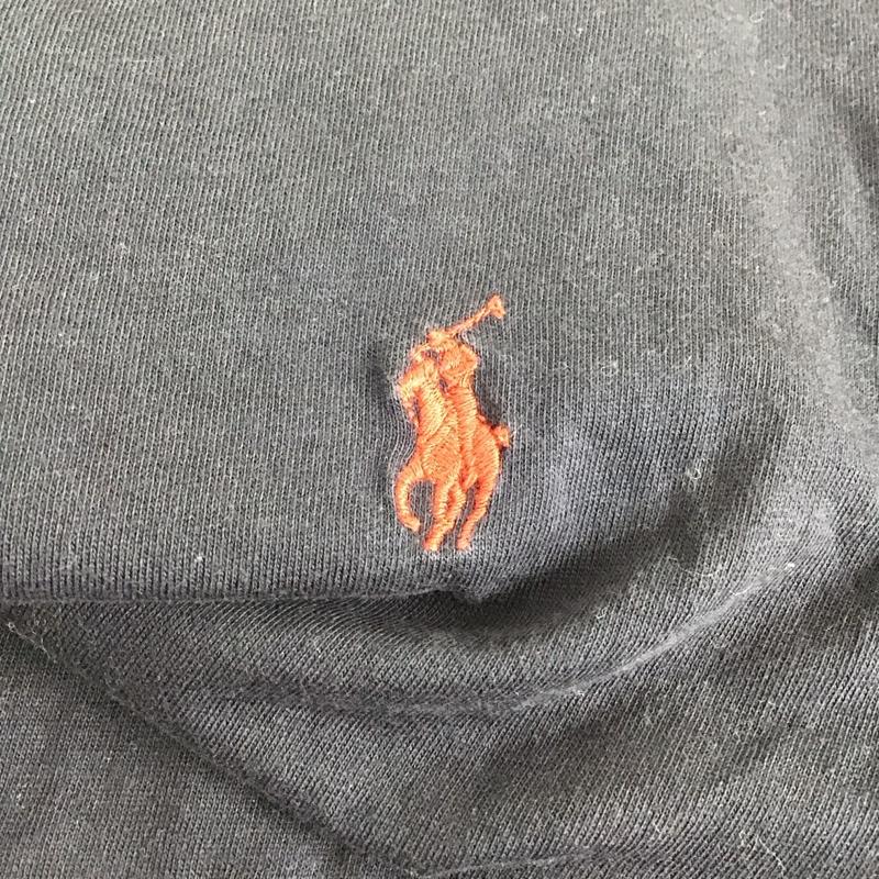 ポロラルフローレン POLO RALPH LAUREN Tシャツ 半袖 半袖カットソー プリントTシャツ クルーネックカットソー S ロゴ、文字 紺 / ネイビー /  メンズ USED 古着 中古 10130732