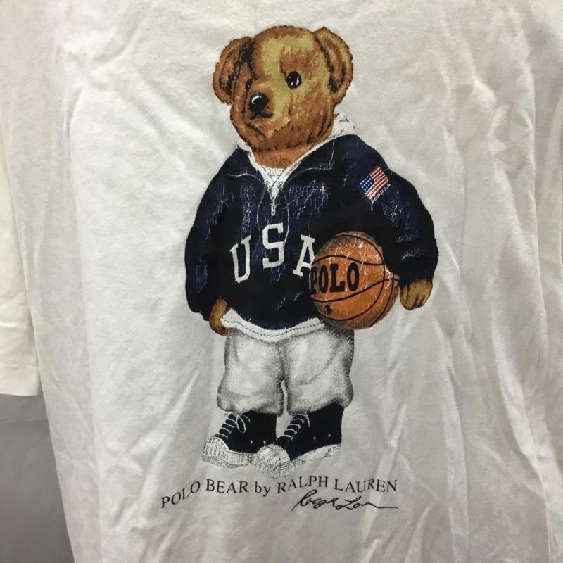 ポロラルフローレン POLO RALPH LAUREN Tシャツ 半袖 ポロベア 2XL プリント 白 / ホワイト /  メンズ USED 古着 中古 10118958