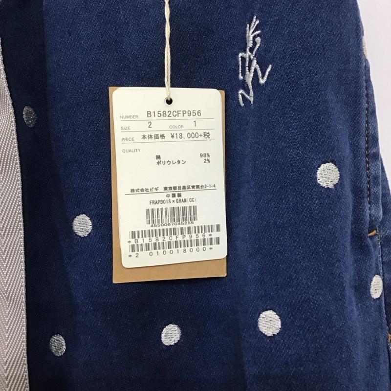 グラミチ GRAMICCI パンツ デニム、ジーンズ b1582cfp956 クロップドパンツ デニムパンツ ワイドパンツ 2 ロゴ、文字 インディゴ / インディゴ /  メンズ USED 古着 中古 10140125