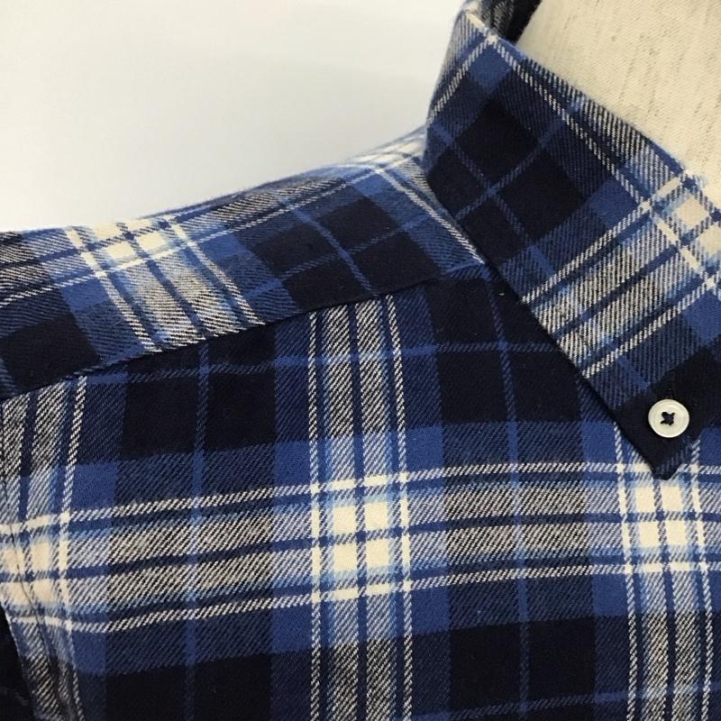 アーバンリサーチ URBAN RESEARCH シャツ、ブラウス 長袖 WH56-13Y023 ボタンダウン 38 チェック 紺 / ネイビー / X 青 / ブルー / X 白 / ホワイト /  メンズ USED 古着 中古 10111258