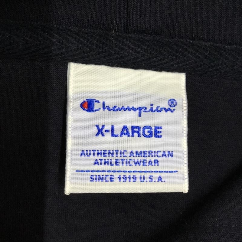 チャンピオン Champion パーカー 長袖 c8-r106 長袖パーカー プルオーバーパーカー XL 無地 紺 / ネイビー /  メンズ USED 古着 中古 10116248