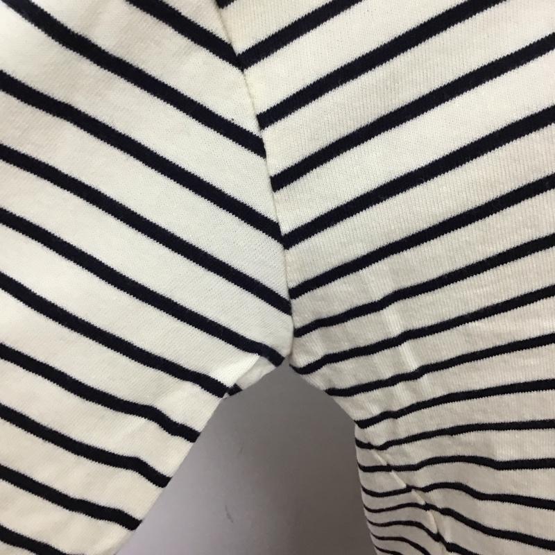 ザラ ZARA Tシャツ 長袖 3253 272 060 ロンT S ボーダー柄 アイボリー / アイボリー / X 紺 / ネイビー /  レディース USED 古着 中古 10118234