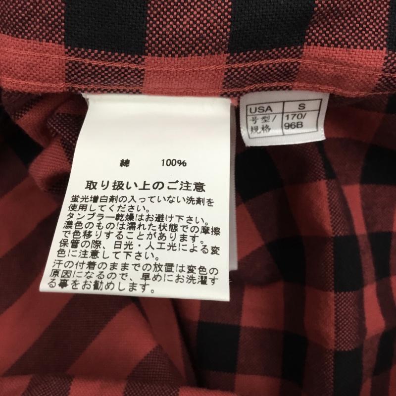 ブルックスブラザーズ BROOKS BROTHERS シャツ、ブラウス 長袖 S チェック 赤 / レッド / X 黒 / ブラック /  メンズ USED 古着 中古 10112761