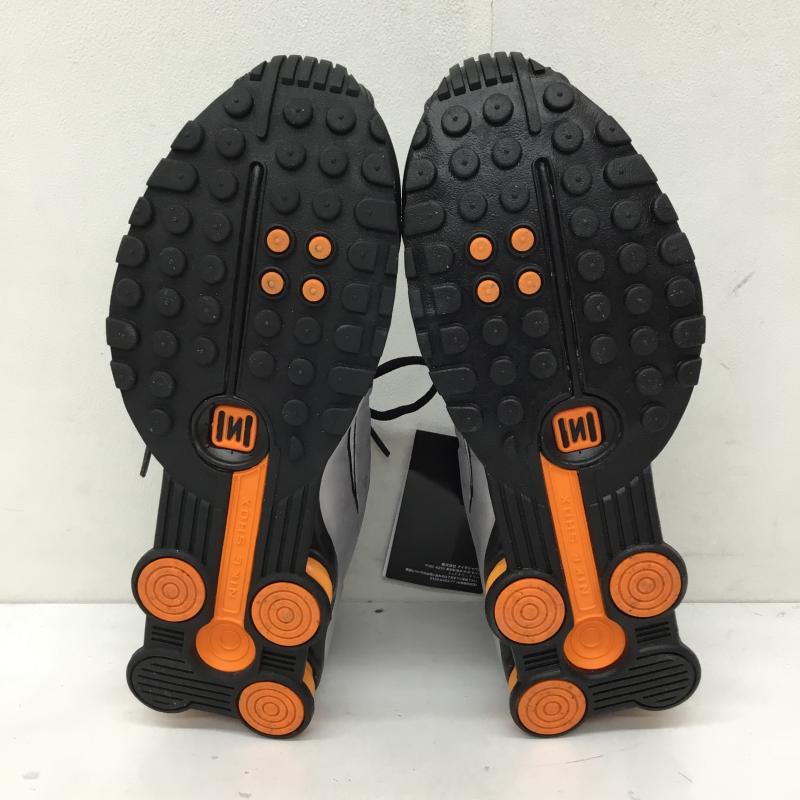ナイキ NIKE スニーカー スニーカー HQ1988-003 SHOX R4 BLACK/VAST GREY-BRIGHT MANDARIN 27.0cm ロゴ、文字 黒 / ブラック / X 灰 / グレー / X 橙 / オレンジ /  メンズ USED 古着 中古 10141693