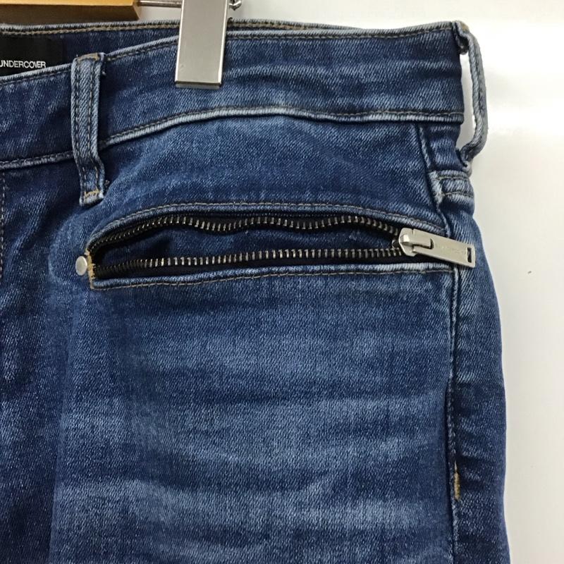 ジーユー GU パンツ デニム、ジーンズ 321-351032 UNDERCOVER スリムダメージジーンズ XL ダメージ加工 青 / ブルー /  メンズ USED 古着 中古 10107060