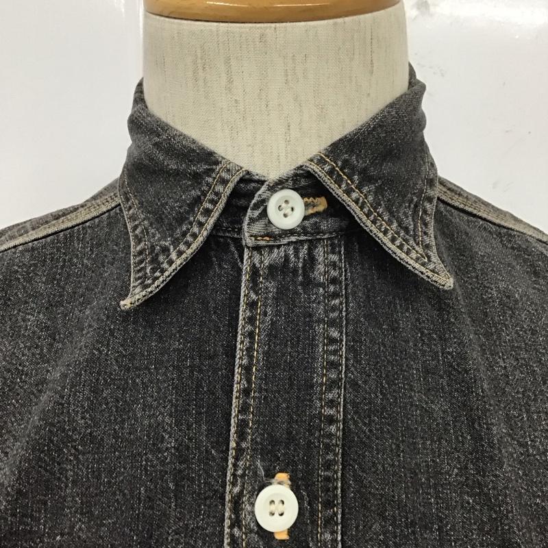 ウエアハウス WAREHOUSE シャツ、ブラウス 長袖 長袖シャツ カジュアルシャツ カラーシャツ 古着 36 無地 黒 / ブラック /  メンズ USED 古着 中古 10107789