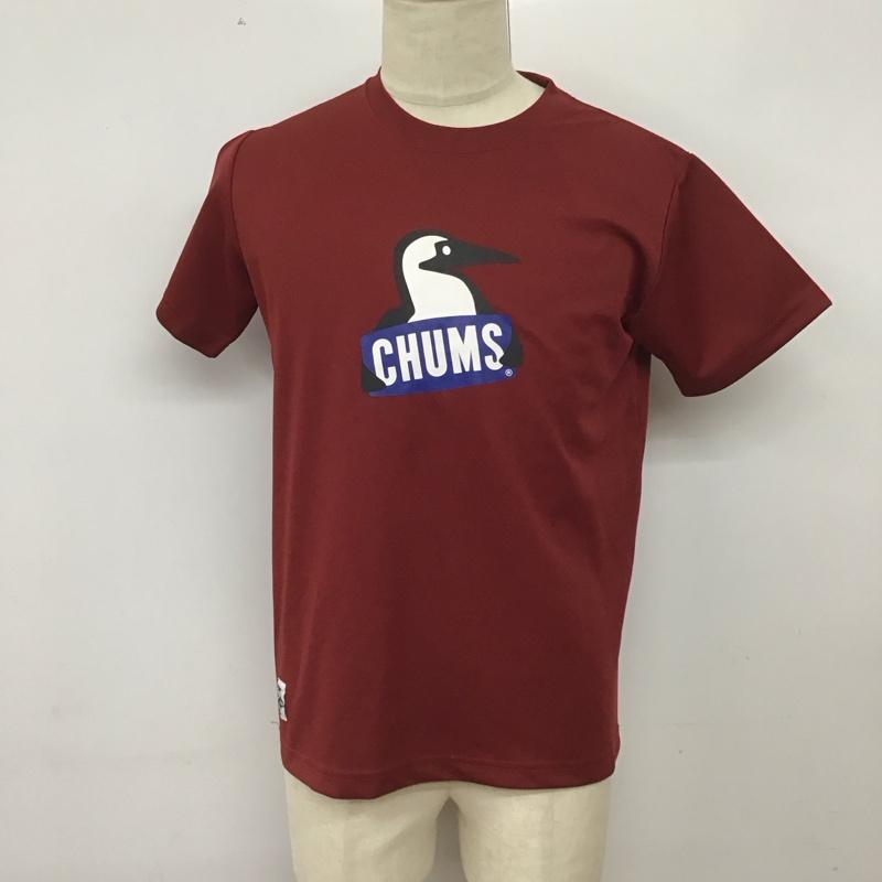 チャムス CHUMS Tシャツ 半袖 半袖カットソー プリントTシャツ クルーネックカットソー M プリント 赤 / レッド /  メンズ USED 古着 中古 10124595
