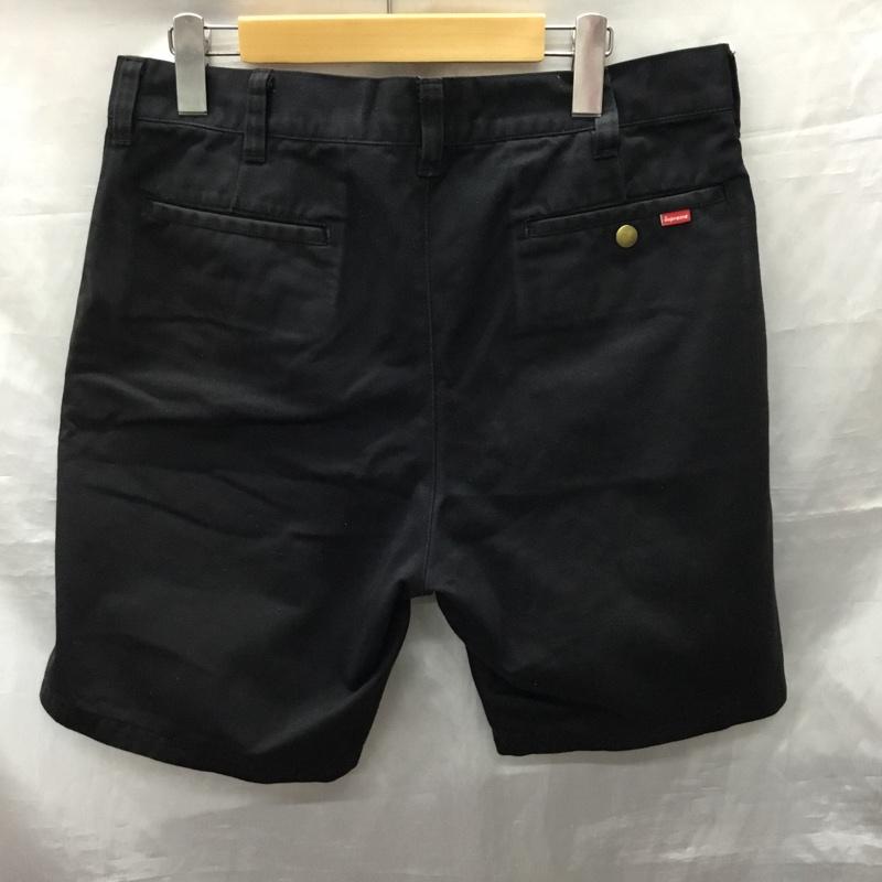 シュプリーム Supreme パンツ ショートパンツ ワークショートパンツ ハーフパンツ 32インチ 無地 黒 / ブラック /  メンズ USED 古着 中古 10121983