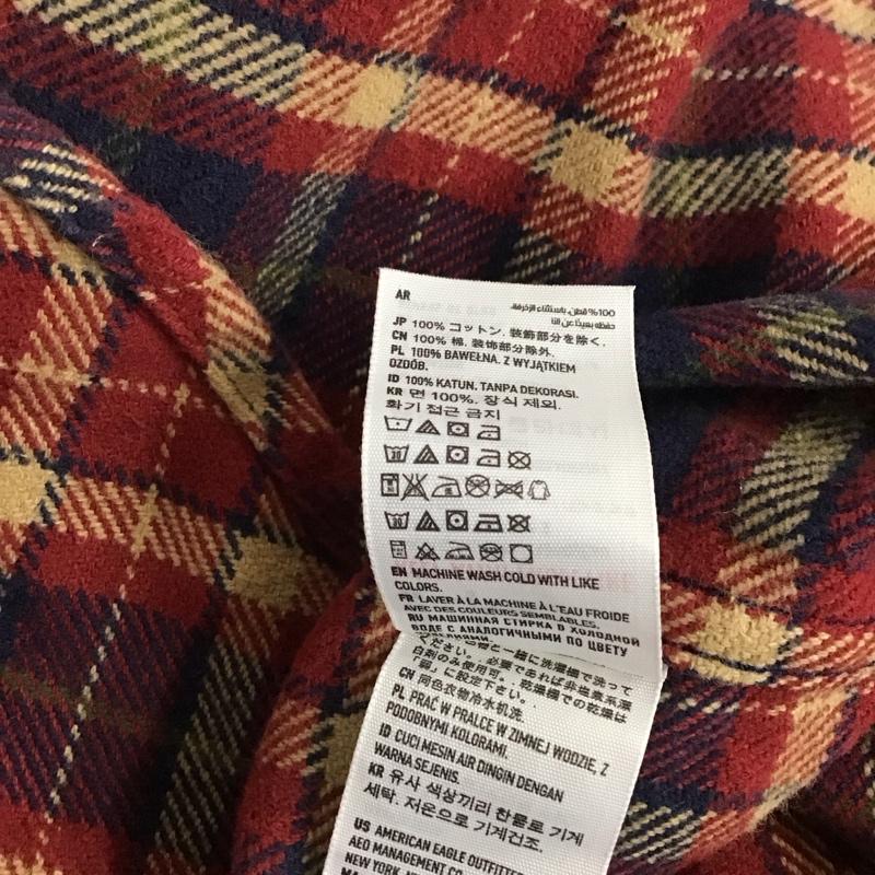 アメリカンイーグル AMERICANEAGLE シャツ、ブラウス 長袖 長袖シャツ カラーシャツ ポケットシャツ 長袖カットソー チェックシャツ S チェック マルチカラー / マルチカラー /  メンズ USED 古着 中古 10123864
