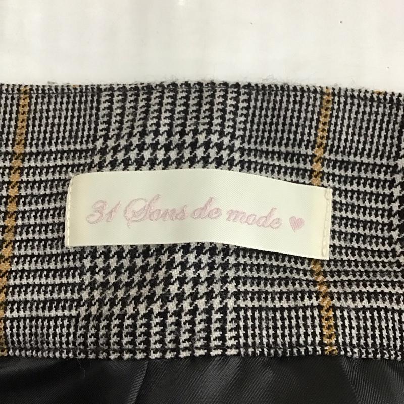 トランテアンソンドゥモード 31 Sons de mode スカート ミニスカート ミニスカート タイトスカート カジュアルスカート チェックスカート 36 チェック マルチカラー / マルチカラー /  レディース USED 古着 中古 10122825