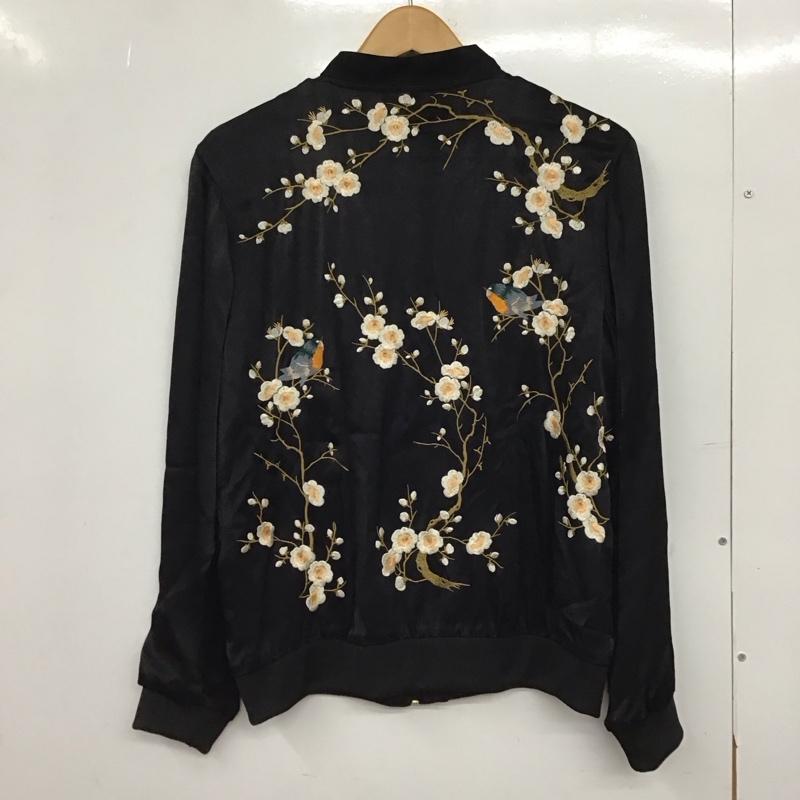 ザラウーマン ZARA WOMAN ジャケット、上着 ジャンパー、ブルゾン 刺繍 XS 刺繍 黒 / ブラック /  レディース USED 古着 中古 10150477
