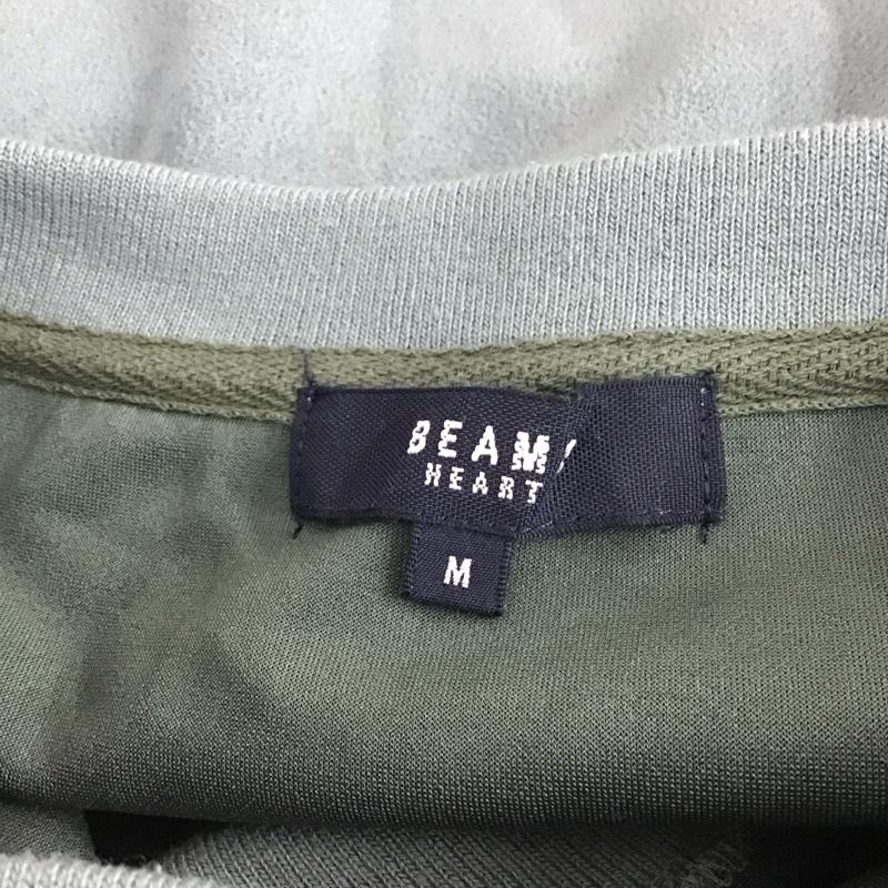 ビームス ハート BEAMS HEART トレーナー 長袖 長袖トレーナー スウェット クルーネック リブスウェットカットソー M 無地 緑 / グリーン /  メンズ USED 古着 中古 10119506