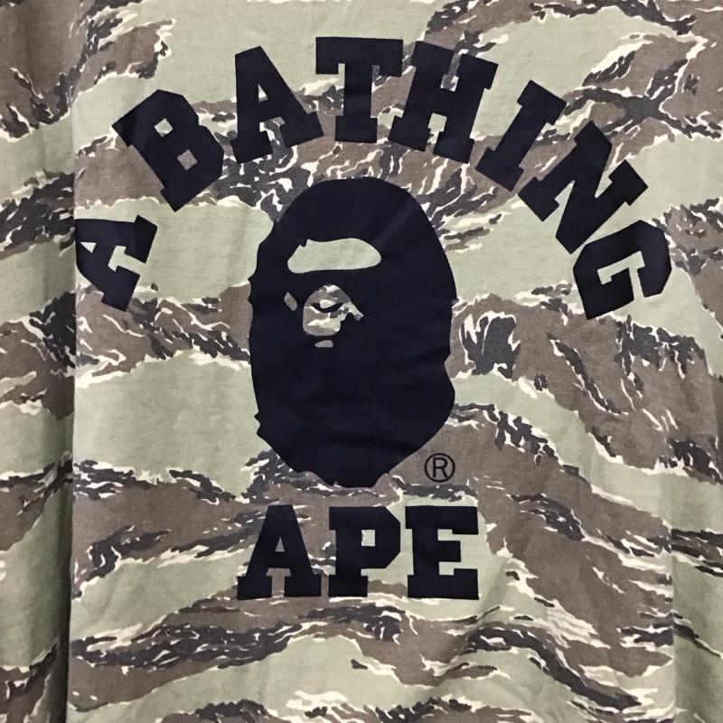 アベイシングエイプ A BATHING APE カットソー 長袖 長袖カットソー プリントカットソー クルーネック XXL プリント マルチカラー / マルチカラー /  メンズ USED 古着 中古 10130265