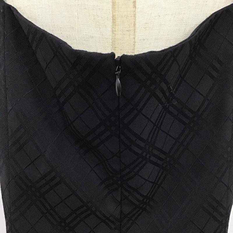 バーバリーロンドン Burberry London ワンピース ひざ丈スカート FM045-079-09 ウール ノースリーブ 40 チェック 黒 / ブラック /  レディース USED 古着 中古 10112962