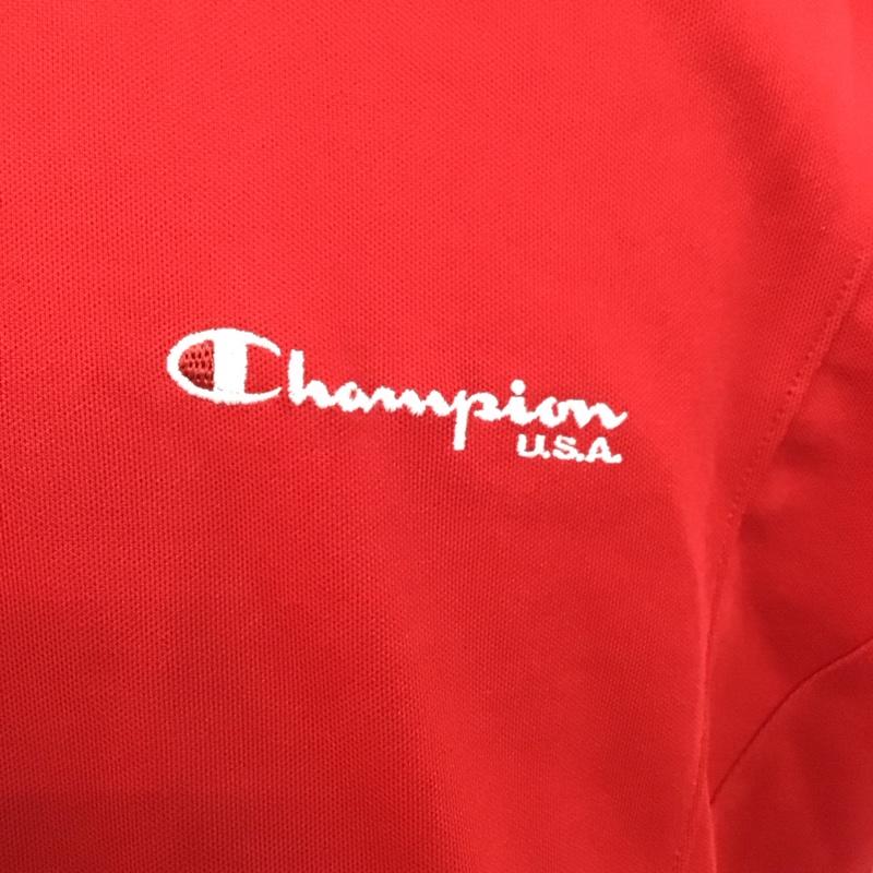 チャンピオン Champion Tシャツ 半袖 L ロゴ、文字 赤 / レッド /  メンズ USED 古着 中古 10116808