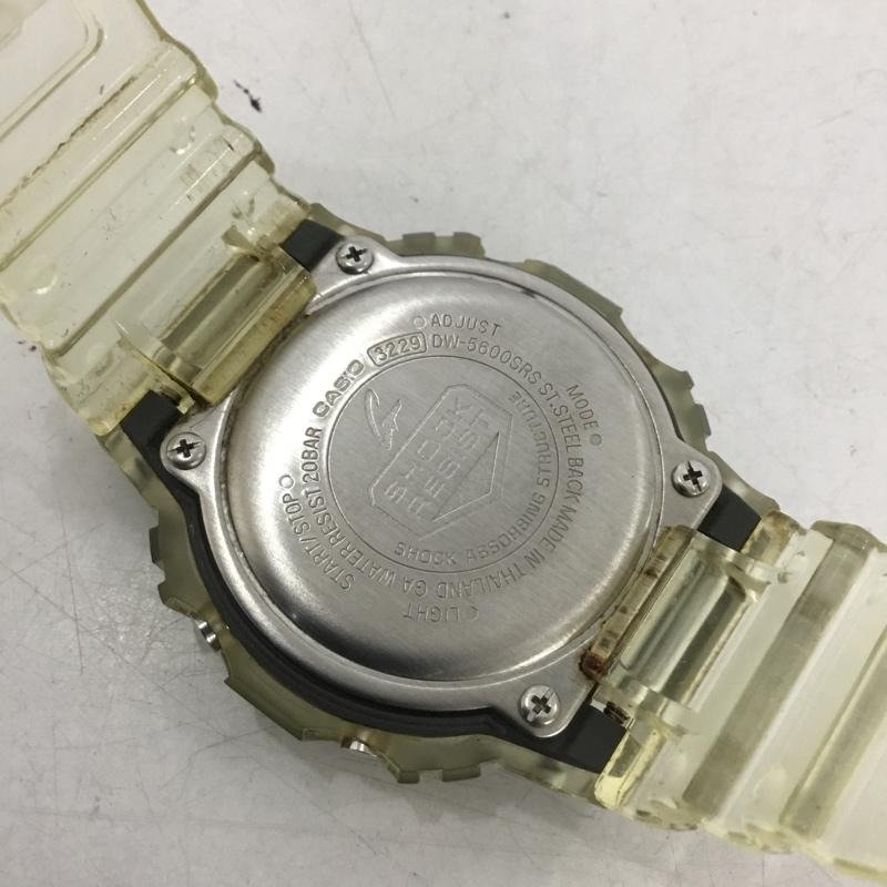ジーショック G-SHOCK 腕時計 デジタル DW-5600SRS クリアベルト 箱有 ロゴ、文字 透明 / クリア /  メンズ USED 古着 中古 10140031